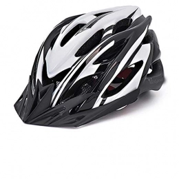XYBB Mountain Bike Helmet XYBB Helmet Bike Helmet LED Lights Visors for Breathable Ultralight Sport Cycling Helmet MTB Mountain Road BlackWhiteHelmetLE