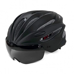 XYBB Clothing XYBB Helmet Cycling Helmet with Visor Integrally-molded for MTB Road Bicycle Bike Helmet BLACK