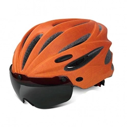 XYBB Mountain Bike Helmet XYBB Helmet Cycling Helmet with Visor Integrally-molded for MTB Road Bicycle Bike Helmet ORANGE