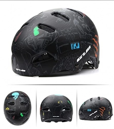 YANGSM Youth/adult Hard Shell Helmet with Diy Jack, CE Approved Impact Resistant Ventilation, Suitable for Multi-sport Cycling, Skateboarding and Outdoor Sports/Black Graffiti/L