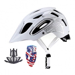 YH600 Clothing YH600 Mountain Bike Helmet with Visor Cycling Mountain & Road Bicycle Helmets for Adult Men Women Detachable UV Protective, White, 22~24inch