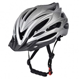 YieJoya Clothing YieJoya Adult Bike Helmet, Road / Mountain Bicycle Cycling Helmet for Men and Women with Removable Visor, Adjustable Dail, Flow Vents and Detachable Liner-Black+Silver