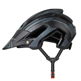 YieJoya Cycle Helmet, Lightweight Mountain Bike Helmet 300g 56-60cm with Detachable Sun Visor,Adjustable Fit,15 Vetns MTB Helmet for Men and Women-Grey+Black