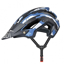 Yiesing Clothing Yiesing Cycle Helmet, Lightweight Mountain Bike Helmet 300g 56-60cm with Detachable Sun Visor, Adjustable Fit, 15 Vetns MTB Helmet for Men and Women- Blue+Black