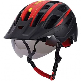 YTBLF Clothing YTBLF Helmet Bike with 17 Ventilation Channels & Visor, Bike Helmet for Adults, BMX Skateboard Bike Helmet, MTB Mountain Bike Helmet, Adjustable Bike Helmets, 57-62CM