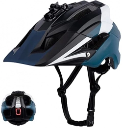 YUNSHAO Mountain Bike Helmet YUNSHAO Bike Helmet With USB Safety Taillight & Camera Mount, Adjustable Lightweight Mens Womens Ladies For BMX Skateboard MTB Mountain Road Bike (Color : 1)