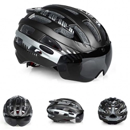 YWZQ Mountain Bike Helmet YWZQ Cycling Helmet, with Goggles Ultralight MTB Bike Helmet Men Women Mountain Road Women Casco Specialiced Bicycle Helmets, Silver