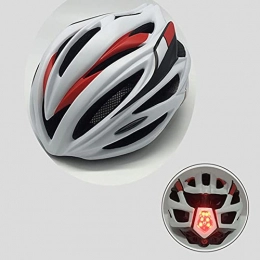 YZQ Mountain Bike Helmet YZQ Cycling Helmet Integrated Molding Bike Bicycle Helmet Adult Riding Helmet with Taillight with Taillight (Fits Head Sizes 54-62Cm), A