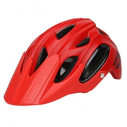 YZT QUEEN Mountain Bike Helmet YZT QUEEN Bicycle helmet, unisex adjustable light bicycle mountain road riding helmet comfortable light breathable helmet safety protection, red