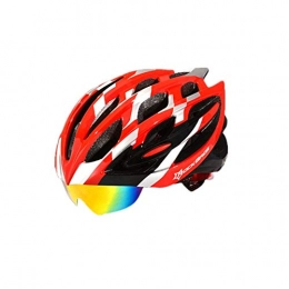Z-GJM Clothing Z-GJM Mountain Bike Helmet Integrated Cycling Helmet with Glasses Goggles Helmet Helmet