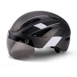 ZCR Mountain Bike Helmet ZCR Bike Helmet with USB Light Detachable Magnetic Goggles Road & Mountain Bicycle Cycling Helmets Adjustable Size for Adults Men / Women (Color : B, Size : 57~62cm)