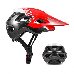 Zeroall Clothing Zeroall Bike Helmet E-Bike for Men Women Lightweight Mountain & Road Bicycle Helmets with Detachable Visor, 54-60cm Adjustable Size Adult Cycling Helmets for Bicycles E-Bikes(Black Red)