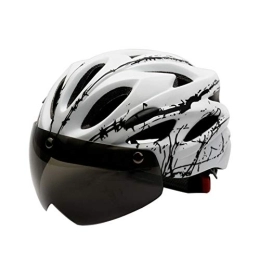 Zeroall Mountain Bike Helmet Zeroall Bike Helmet for Men Women Lightweight Mountain & Road Bicycle Helmets with Detachable Magnetic Goggles, 56-62cm Adjustable Size Adult Cycling Helmets for Rider Safety(White)