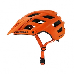 Zeroall Mountain Bike Helmet Zeroall Lightweight Adult Bike Helmet for Men Women, Mountain Road Bicycle Helmets with Adjustable Visor, 55-61cm Adjustable Size Cycling Helmets for Bicycles E-bikes(Orange)