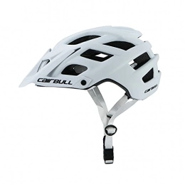 Zeroall Mountain Bike Helmet Zeroall Lightweight Adult Bike Helmet for Men Women, Mountain Road Bicycle Helmets with Adjustable Visor, 55-61cm Adjustable Size Cycling Helmets for Bicycles E-bikes(White)