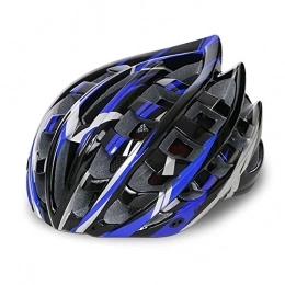 ZLX Clothing ZLX Adult Mountain Bike Helmet Integrated Molding Helmet Riding Anti-collision Helmet Outdoor Sports Equipment (Color : Blue)