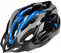 ZWJ Bike Cycling Helmet One-piece Molding Process EMS Lining Detachable Brim 21-hole Ultra-fast Ventilation Suitable For Unisex (Color : Blue)