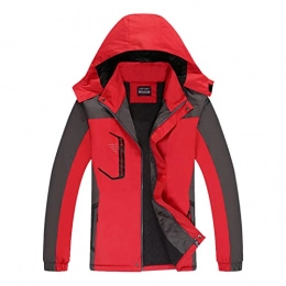 A/A Waterproof Jackets for Men Women, Thicken Lightweight Ski Snow Winter Windproof Rain Jacket, Men's Raincoat Warm Winter Hooded Mountain Hiking Cycling Clothing