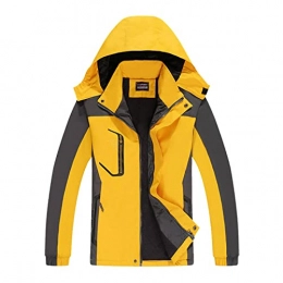 abcd123 Waterproof Jackets for Men Women, Thicken Lightweight Ski Snow Winter Windproof Rain Jacket, Men's Raincoat Warm Winter Hooded Mountain Hiking Cycling Clothing