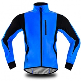 Agolu Clothing Agolu Cycling Jacket Winter Women Waterproof Windproof Bike Jacket Fleece Warm Winter Coat Men Reflective Breathable Running Jacket Mtb Windbreaker For Mountain Bike Outdoor Sports(Size:L, Color:Blue)