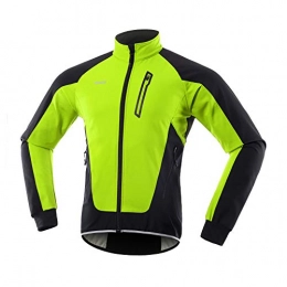 ARSUXEO Clothing ARSUXEO Men's Cycling Jacket Winter Thermal Fleece Softshell MTB Bike Outwear 20B Green L