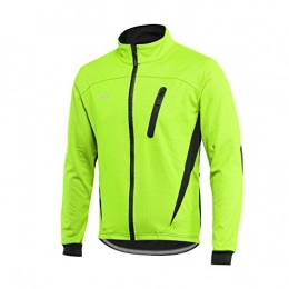ARSUXEO Clothing ARSUXEO Winter Warm UP Thermal Fleece Cycling Jacket Windproof Waterproof Breathalbe 16H Green Size X-Large