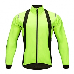 BCCDP Clothing BCCDP Winter Thermal Men's Outdoor Sport Fleece Jacket, for Men MTB Mountain Bike Jacket Visible Reflective Fleece Warm Jacket green