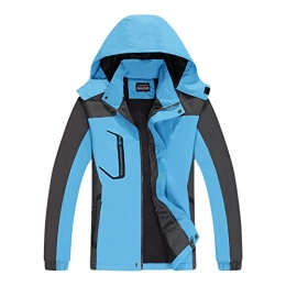 Berbeem Waterproof Jackets for Men Women Thicken Lightweight Ski Snow Winter Windproof Rain Jacket Men's Raincoat Warm Winter Hooded Mountain Hiking Cycling Clothing