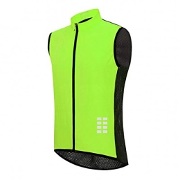 Beylore Clothing Beylore High Visibility Cycling Gilet Mens Breathable Cycling Vest Sleeveless Jacket Windproof Running Vest Lightweight MTB Gilets Reflective Mountain Bike Vest for Cycling Running Jogging, Green, XXL