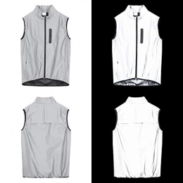 Beylore Clothing Beylore Reflective Cycling Gilet Mens Cycling Vest Sleeveless Jacket MTB Gilets Showerproof Windproof Running Vest Lightweight Breathable Mountain Bike Vest for Cycling Racing Jogging, Gray, XL