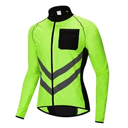 Beylore Clothing Beylore Waterproof Cycling Jacket Mens Women Reflective Running Jacket Cycle Jacket Breathable High Visibility MTB Jersey Rain Coat for Outdoor MTB Cycling Running, Green, M