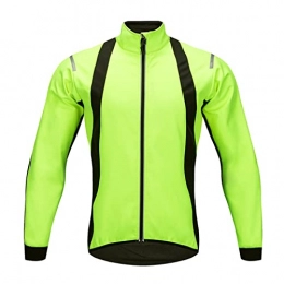 Beylore Clothing Beylore Winter Cycling Jacket Mens Windproof Softshell Thermal Jacket Warm Up Waterproof Breathable MTB Jacket Reflective Coat Windbreaker for Outdoor Mtb Cycling Running, Green, XXL