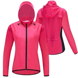  Clothing Breathable Waterproof Cycling Jacket Women, Ultralight Reflective Bicycle Jacket, Ladies Cycling Rain Jacket, Bike Jackets, Mountain Bike Road Bicycle Coat Outdoor Sportswear(Size:XL, Color:pink)