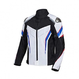 Bwchuxin Clothing Bwchuxin Men's Motorcycle Racing Suit Locomotive Cycling Anti-Fall Clothing Long Sleeve Breathable Mountain Bike Road Bicycle Jackets, White, XXXL