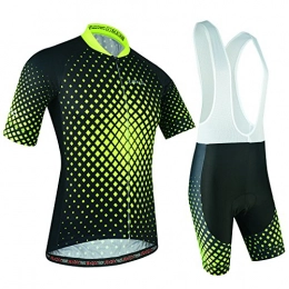 BXIO Clothing BXIO Mens Cycling Clothing, Cycling Jersey and Bib Shorts with Reflective Strip and 5D Gel Pad for MTB, Summer, Skull Pattern