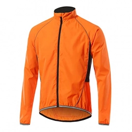 COITROZR Clothing COITROZR Waterproof Cycling Jacket Mens Women Reflective Running Jacket Cycle Jacket Breathable High Visibility MTB Jersey Rain Coat for Outdoor MTB Cycling Running, Orange, L