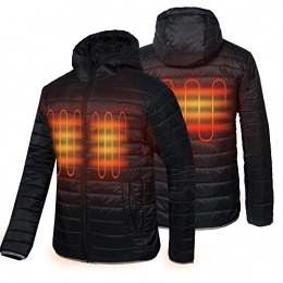CONQUECO Clothing CONQUECO Men's Heated Jacket Electric Body Warmer Jacket For Waterproof And Windproof With Battery Pack In Winter