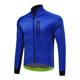 Cxraiy-SP Clothing Cxraiy-SP Cycling Clothes Mens Cycling Jacket Windproof Breathable Lightweight High Visibility Warm Long Sleeve Jacket Mountain Bike Jacket (Color : Dark blue, Size : XL)