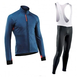 T-JMGP Clothing Cycling Bib Tights Winter，Mountain Bike Jacket Men, Long-Sleeved Windproof Cycling Jacket, Autumn And Winter Bicycle Rainproof Jacket-Blue 2_Xxxl