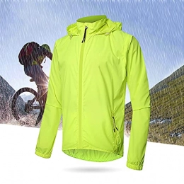 ZHANGXUL Clothing Cycling Jacket Mens, Windproof Cycling Coat Bike Waterproof Long Sleeve Cycle Jerseys Anti-UV Raincoat Mountain Road Bicycle Sleeveless Cycle Clothing ZHANGXU (Color : Green, Size : 4XL)