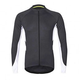  Clothing Cycling Jacket, Quick Dry Bicycle Shirts Full Zipper Breathable Long Mountain Bike Jerseys MTB Road Clothing Wear, Suitable for Outdoor Cycling and Running(Color:dark gray, Size:XL)