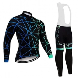 Smiuop Clothing Cycling Jacket Set Unisex, Men's Winter Long Sleeve Cycling Jerseys Set Thermal Polyester Cycling Suits Windproof MTB Bike Clothing Outdoors Bicycle Team Triathon Clothing Suits