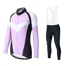 Smiuop Clothing Cycling Jacket Set Unisex, Windproof Thermal Cycling Suits Set, Women's Long Sleeve Polyester Cycling Jerseys and Riding Pants Suits, for Racing MTB Bike Sportswear Kit (Color : C, Size : 3XL)