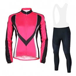 Smiuop Clothing Cycling Jacket Set Unisex, Women's Cycling Clothing Suit, Long Sleeve Thermal Polyester Cycle TOP+Riding Pants Set, MTB Road Bike Cycling Jerseys Breathable Sportswear (Color : C, Size : 3XL)