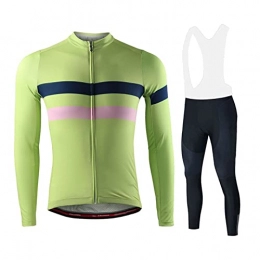 Smiuop Clothing Cycling Jacket Set Unisex, Women's Long Sleeve Polyester Cycling Clothing, Winter Thermal Windproof Cycling Jerseys and Riding Pants Set, for Racing MTB Bike Clothes Suits (Color : C, Size : XXL)