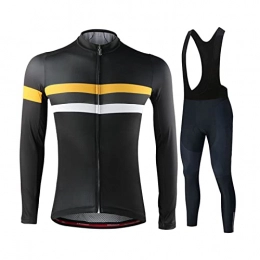 Smiuop Clothing Cycling Jacket Set Unisex, Women's Long Sleeve Polyester Cycling Suits, Winter Thermal Windproof Cycling Jerseys and Riding Pants Set, for Racing MTB Bike Sportswear Suits (Color : B, Size : S)
