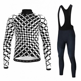 Smiuop Clothing Cycling Jacket Set Unisex, Women's Polyester Cycling Clothing Winter Long Sleeve Bike Cycling Jerseys Set Warm Cycle Tops+Riding Pants Suits MTB Road Bicycle Sportswear (Color : B, Size : L)