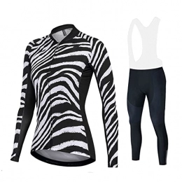 Smiuop Clothing Cycling Jacket Set Unisex, Women's Thermal Polyester Cycling Jerseys Long Sleeve Riding Top+3D Padded Pants Set Long Sleeve MTB Bike Cycling Clothing Breathable Sportswear Kit