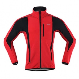 Hkwshop Clothing Cycling Jersey Men's Cycling Jacket Windproof Breathable Lightweight Reflective Warm Thermal Water-Resistant MTB Mountain Bike Jacket Long Sleeve Fleece Padded Sportswear Top Jerseys Riding Bicycle Sh