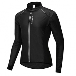 Sikungjlk Clothing Cycling Jersey Mens Cycling Jacket Windproof Breathable Lightweight High Visibility Warm Thermal Long Sleeve Jacket Mountain Bike Jacket Bike Shirt (Size : L)